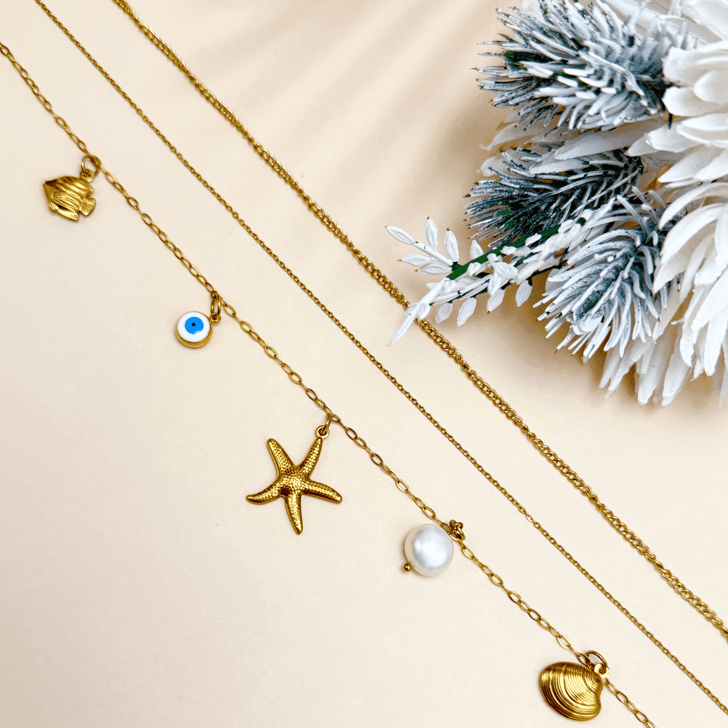 DYO - Ocean-Inspired Necklace – 5 Gold Charms