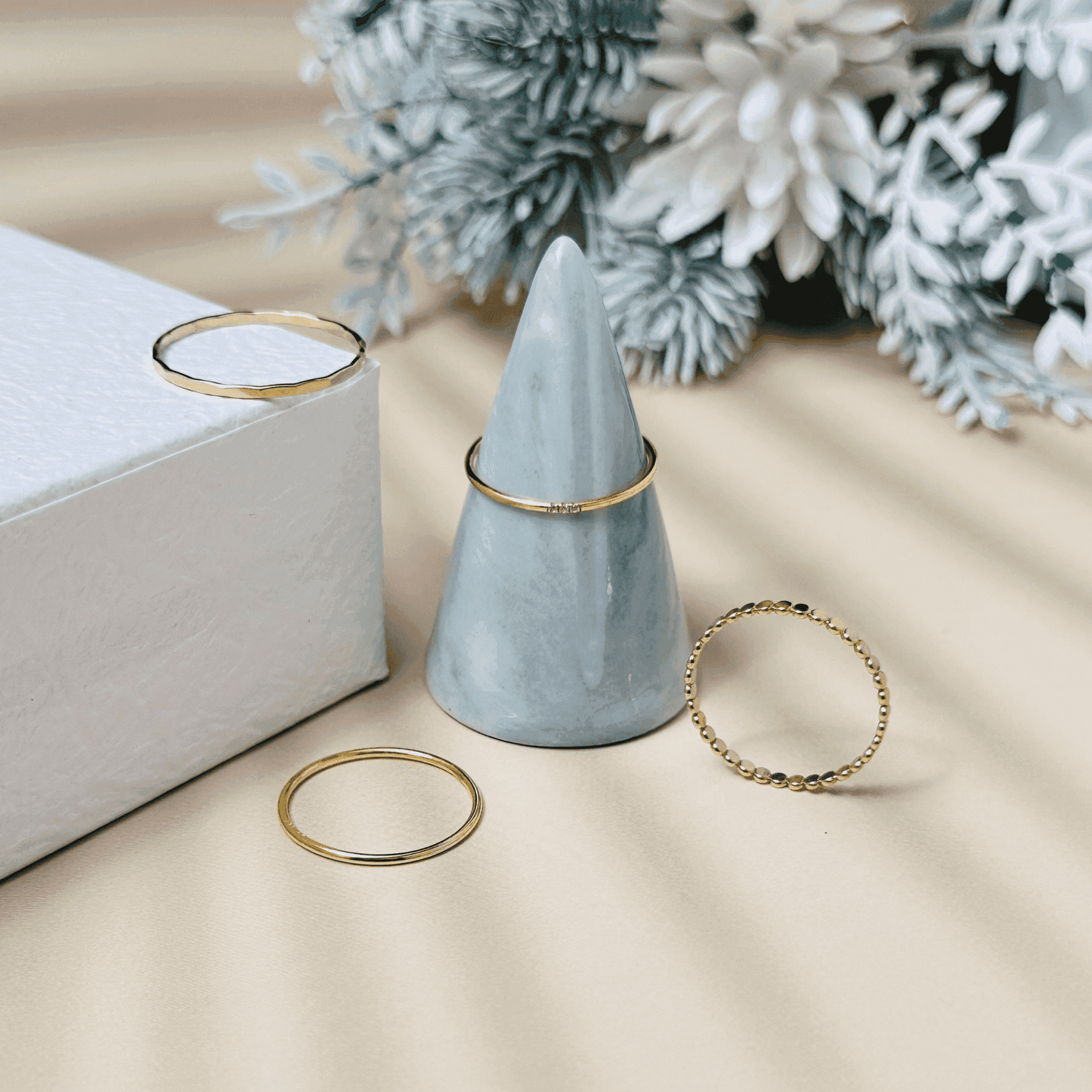 gold-filled stackable ring, minimalist jewellery with a sleek and elegant design.