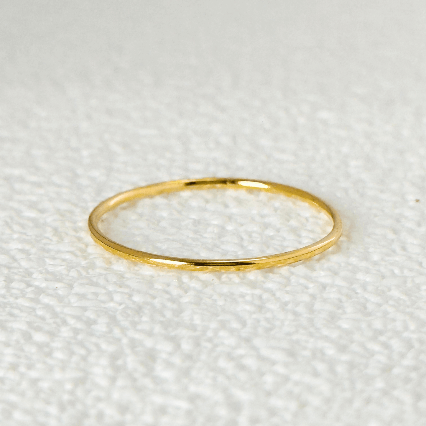 gold filled stackable ring, minimalist and sleek design, perfect for everyday wear or stacking with other rings.