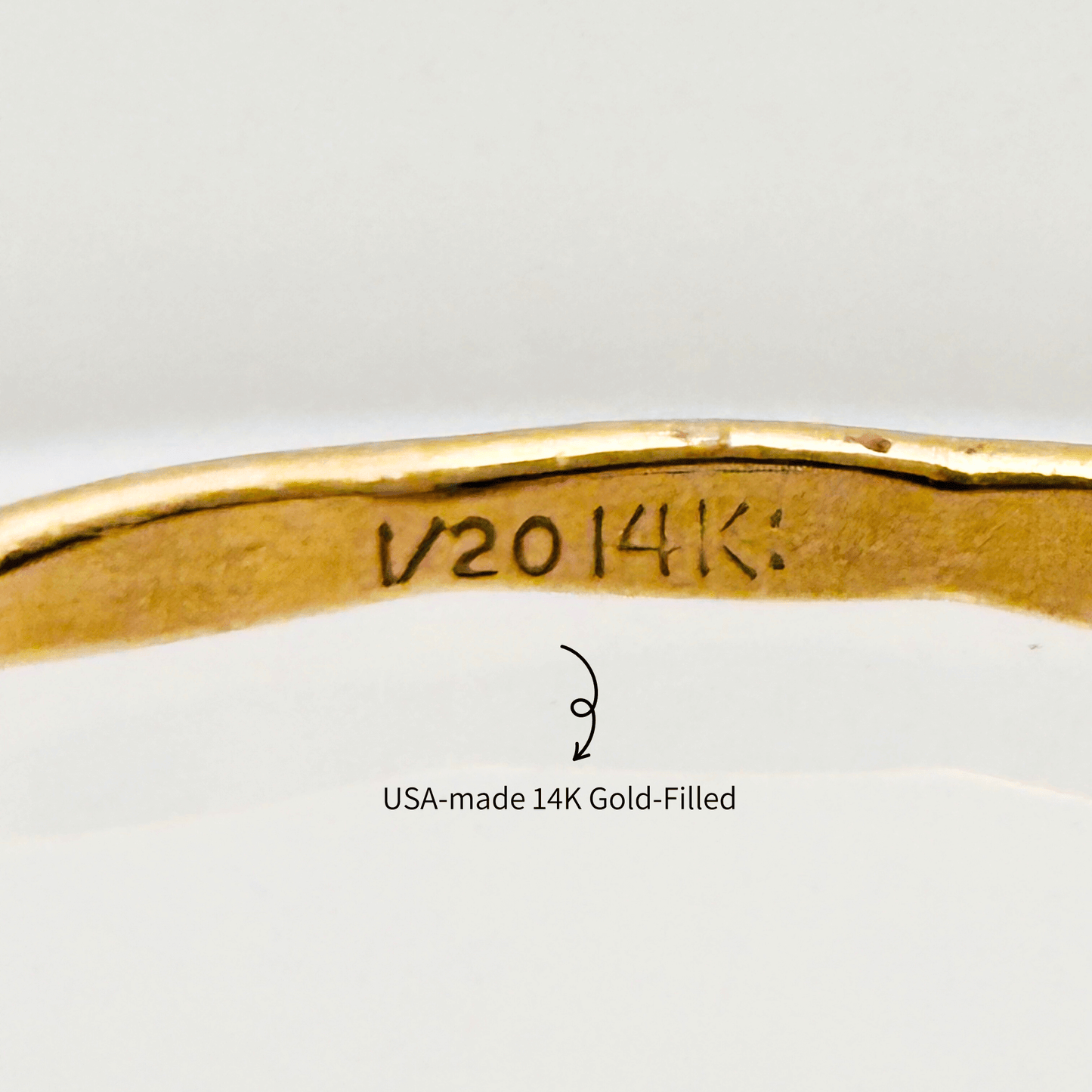 usa made 14k gold-filled stackable ring, minimalist jewellery with a sleek and elegant design.