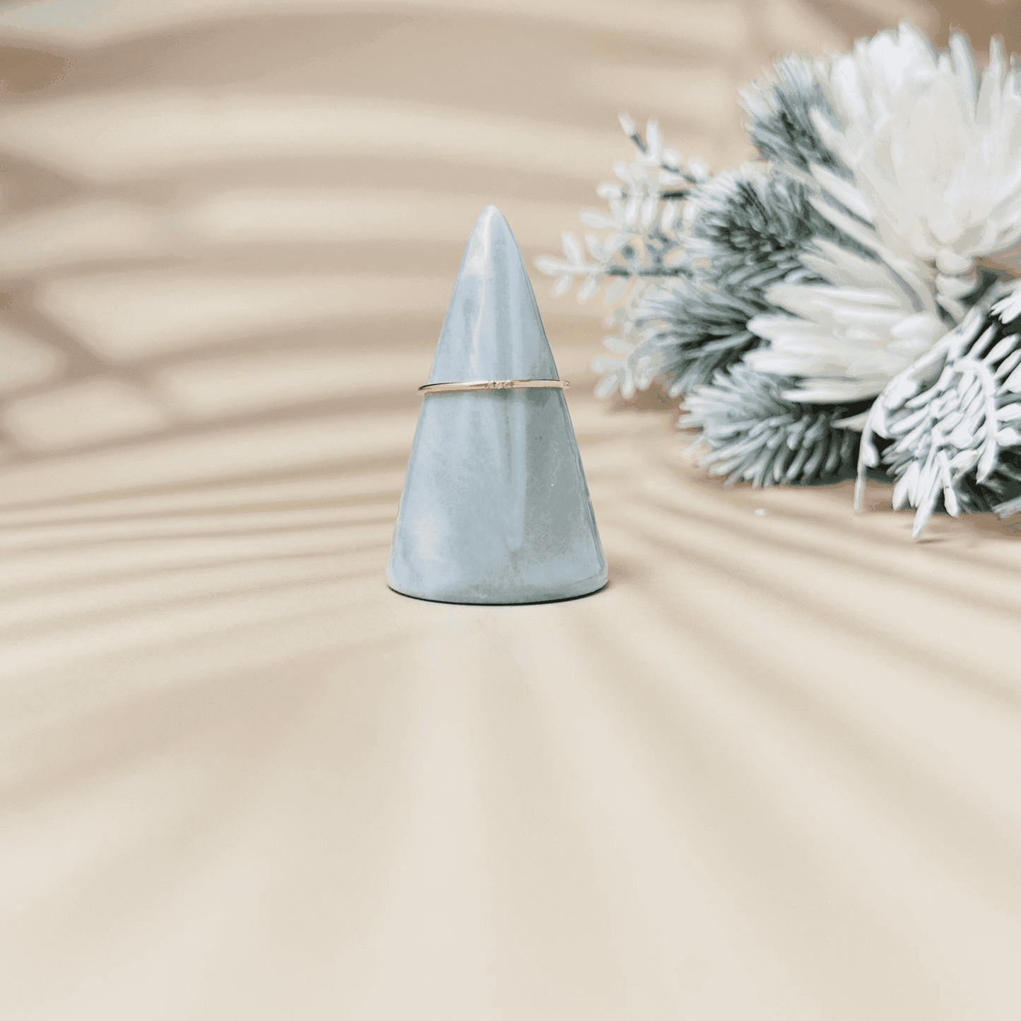 gold filled Tiny Diamond Stackable Ring with three sparkling diamonds, minimalist and versatile design.