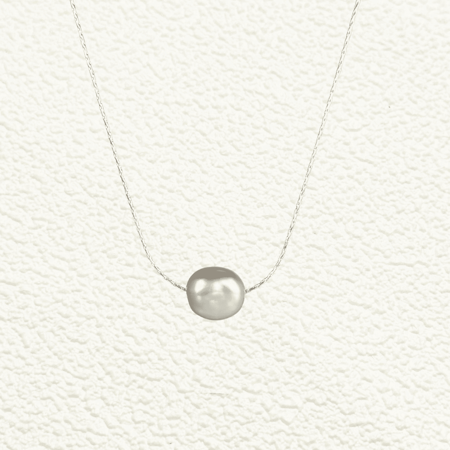 necklace with single freshwater coin pearl on gold filled and sterling silver chains – minimalist dainty pearl jewellery for layering or gifting