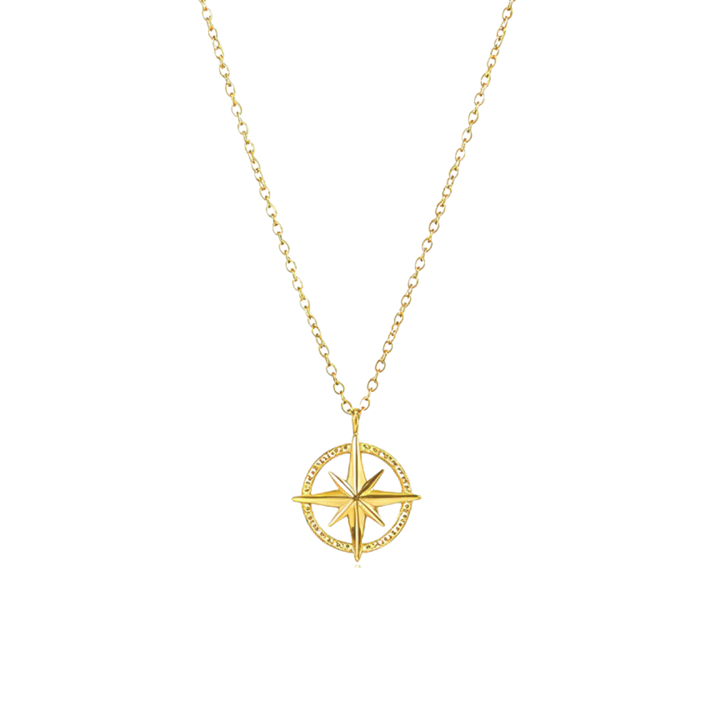Gold compass necklace symbolising guidance and meaning – MXW Jewellery