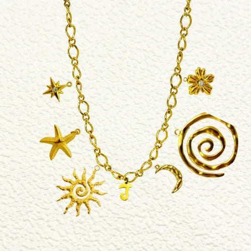 Custom Extra Thick Linked Chain Charm Necklace