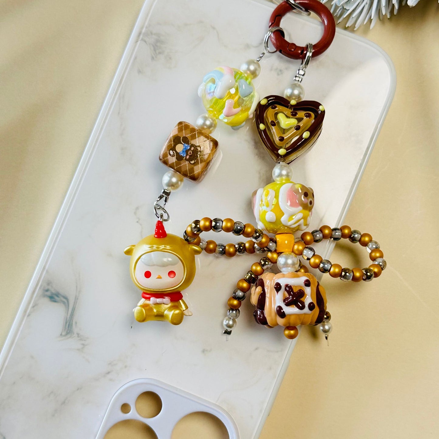 Cute Genuine Pop Mart Pop Bean Keychain