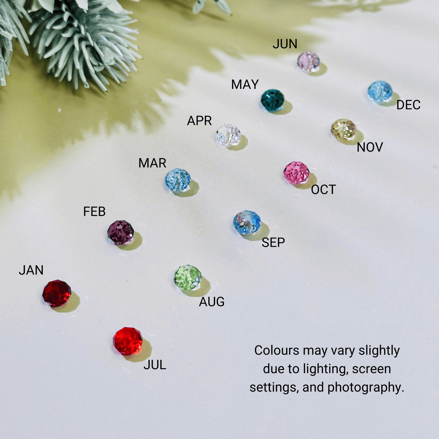 Personalised Swarovski birthstone beaded bracelet in gold-filled and sterling silver options, waterproof and customisable design by MXW Jewellery.