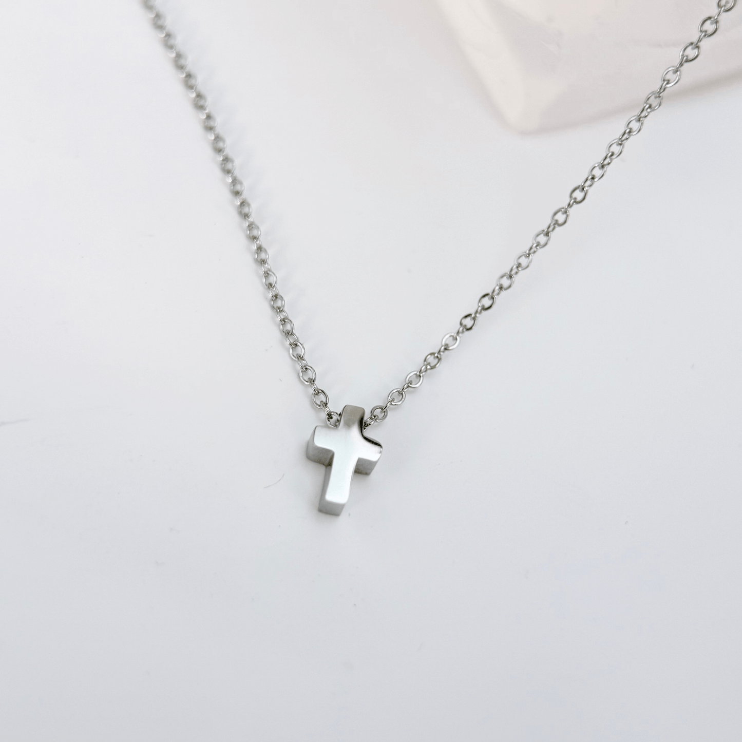Silver Tiny Cross Necklace