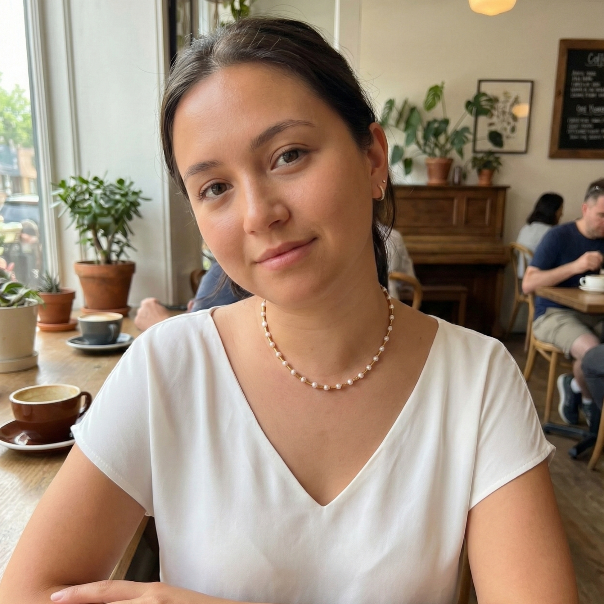 Gold Bamboo Bead & Pearl Necklace – MXW Jewellery