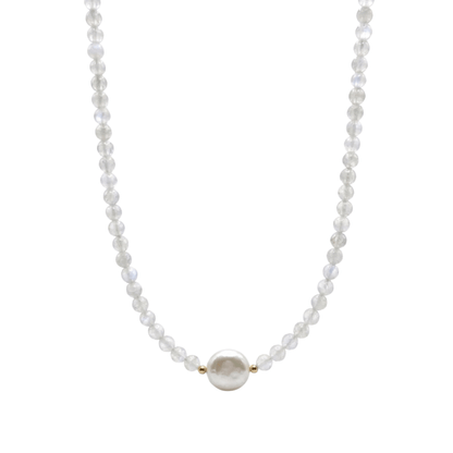 Aquamarine Baroque Pearl Necklace – MXW Jewellery