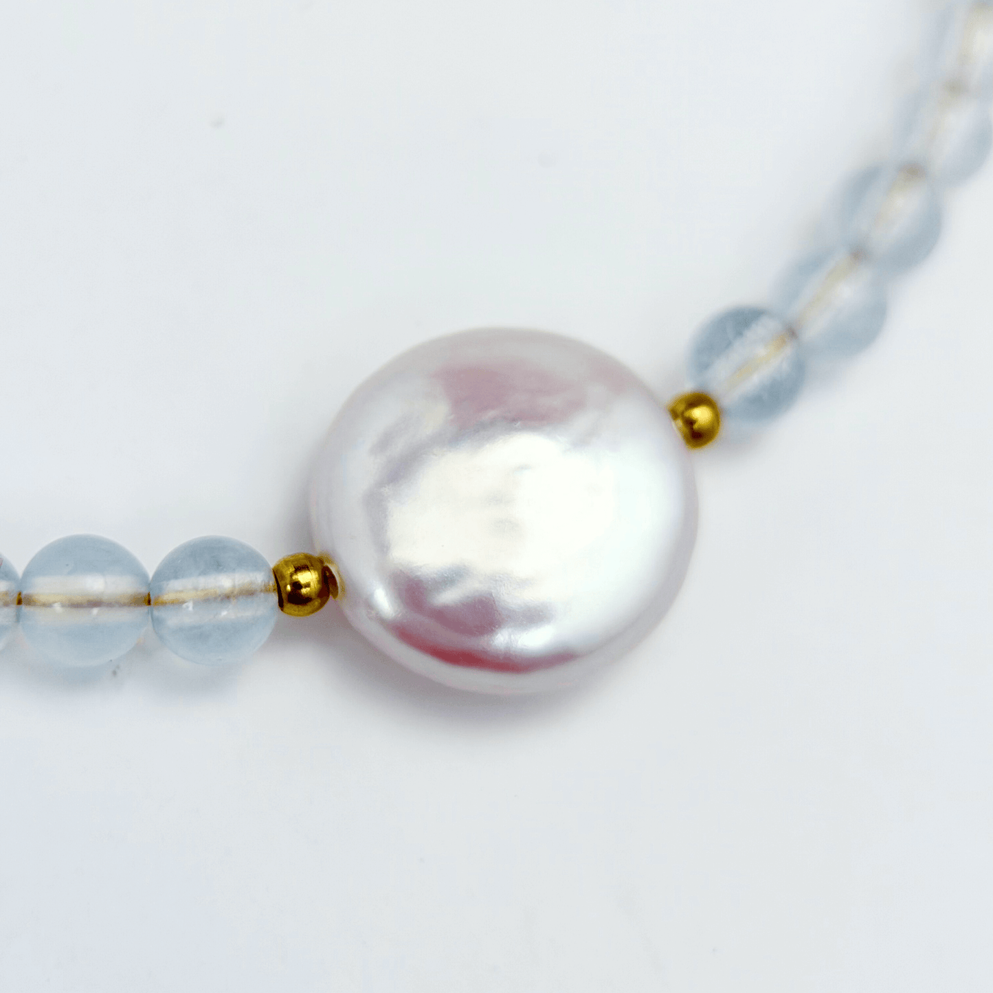 Aquamarine Baroque Pearl Necklace – MXW Jewellery