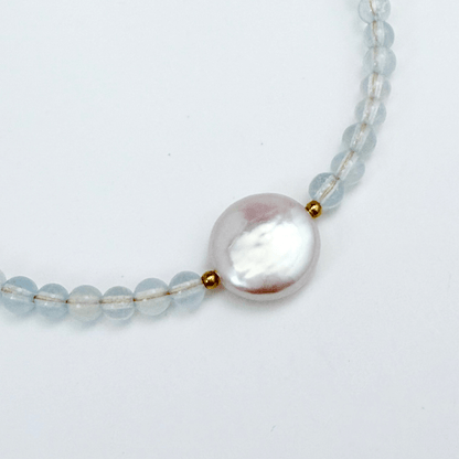 Aquamarine Baroque Pearl Necklace – MXW Jewellery