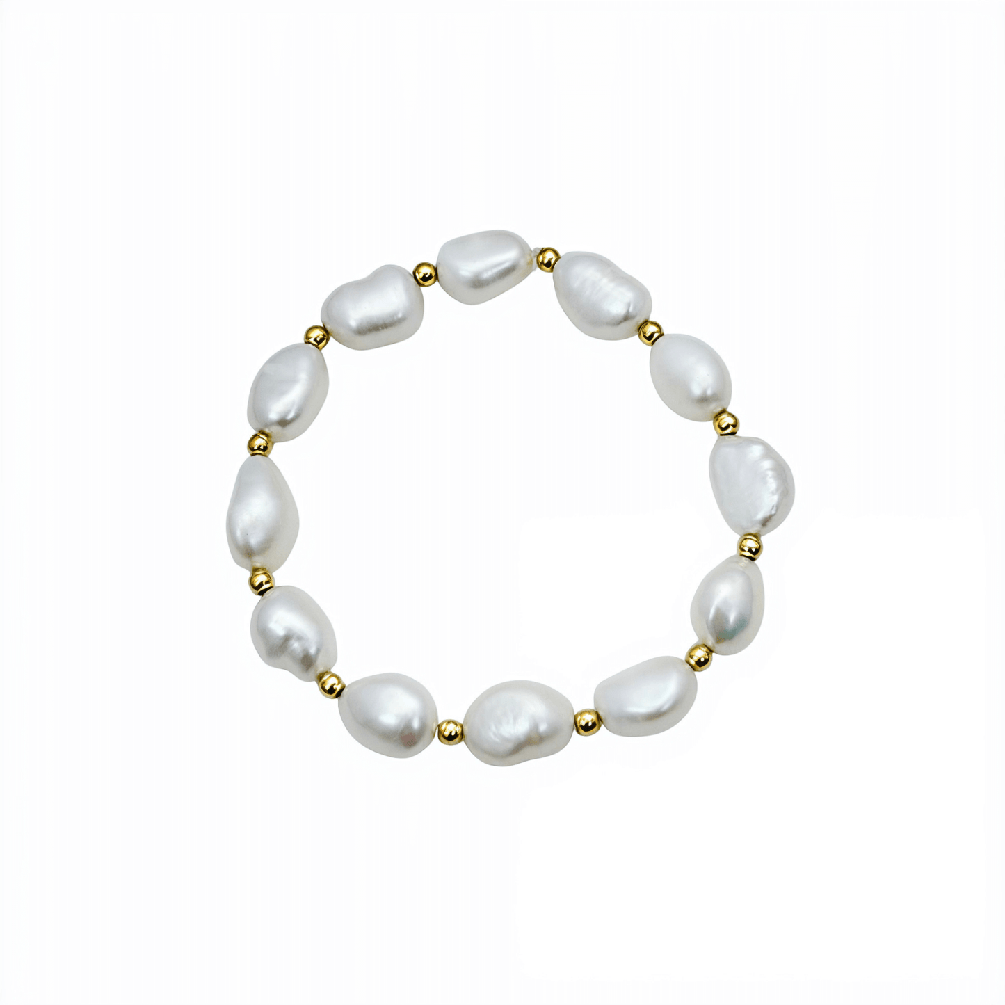 Baroque Pearl and 14K Gold Filled Beaded Bracelet - MXW Jewellery Australia.