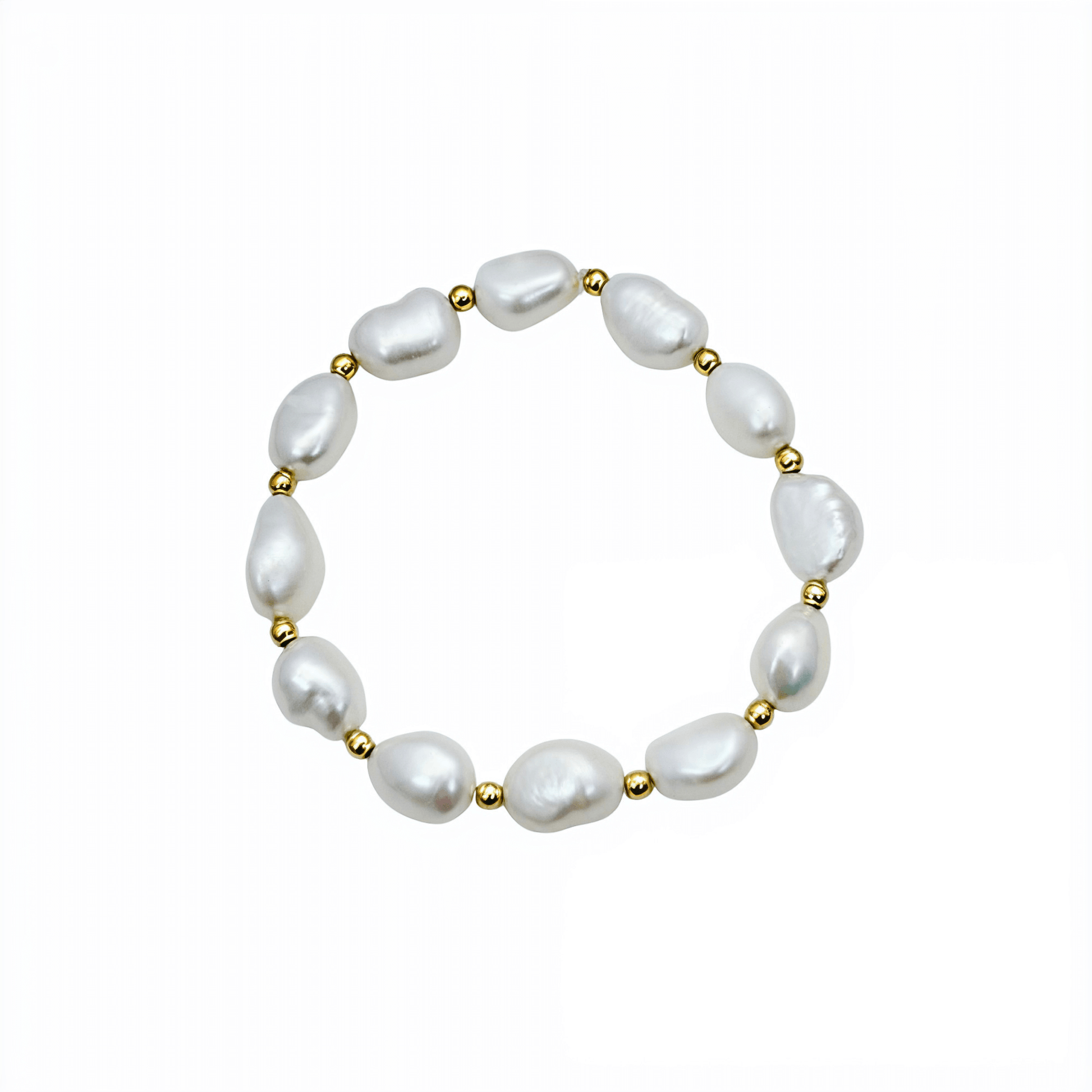 Baroque Pearl and 14K Gold Filled Beaded Bracelet - MXW Jewellery Australia.