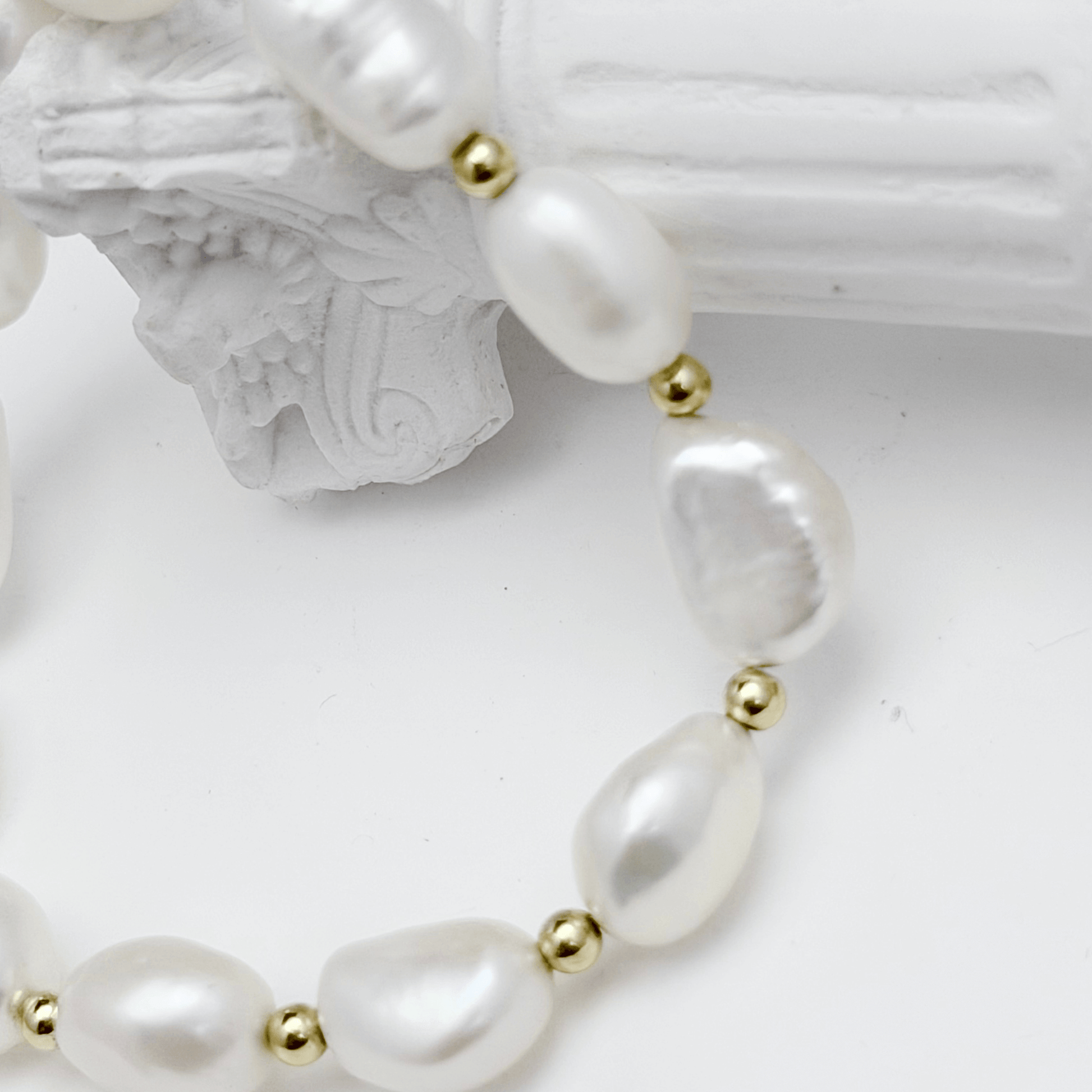 Baroque Pearl and 14K Gold Filled Beaded Bracelet - MXW Jewellery Australia.