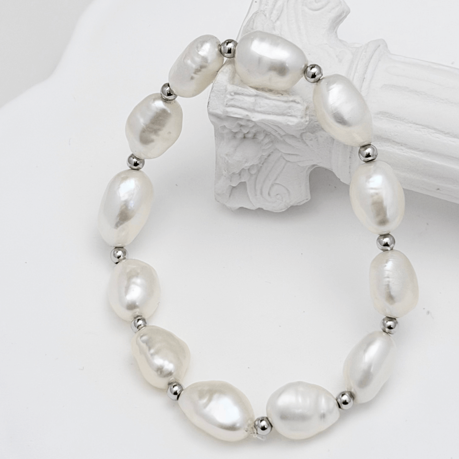 Baroque pearl sterling silver bracelet – everyday meaningful jewellery – MXW