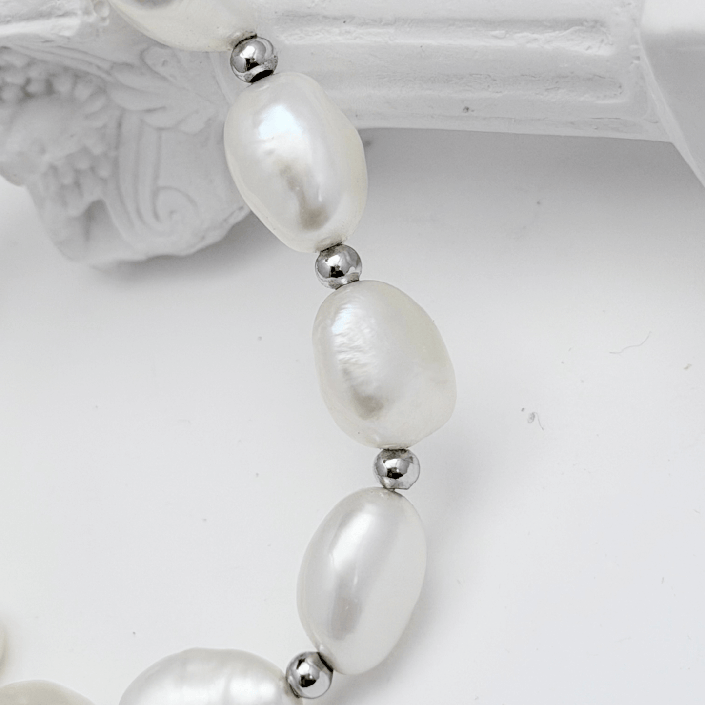 Baroque pearl sterling silver bracelet – everyday meaningful jewellery – MXW