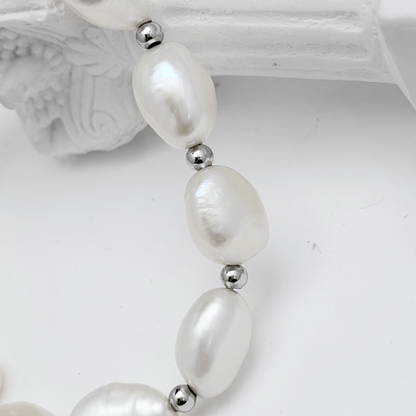 Baroque pearl sterling silver bracelet – everyday meaningful jewellery – MXW