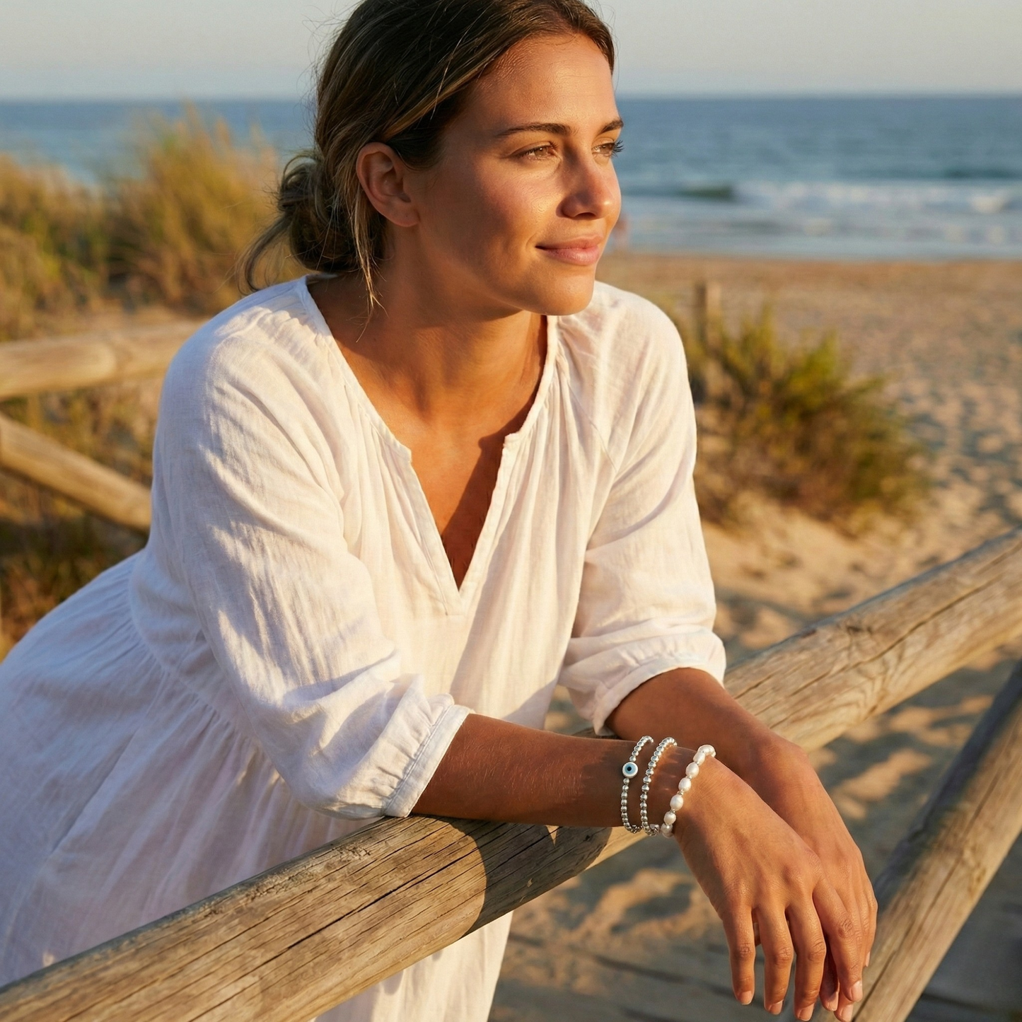 Baroque pearl sterling silver bracelet – everyday meaningful jewellery – MXW