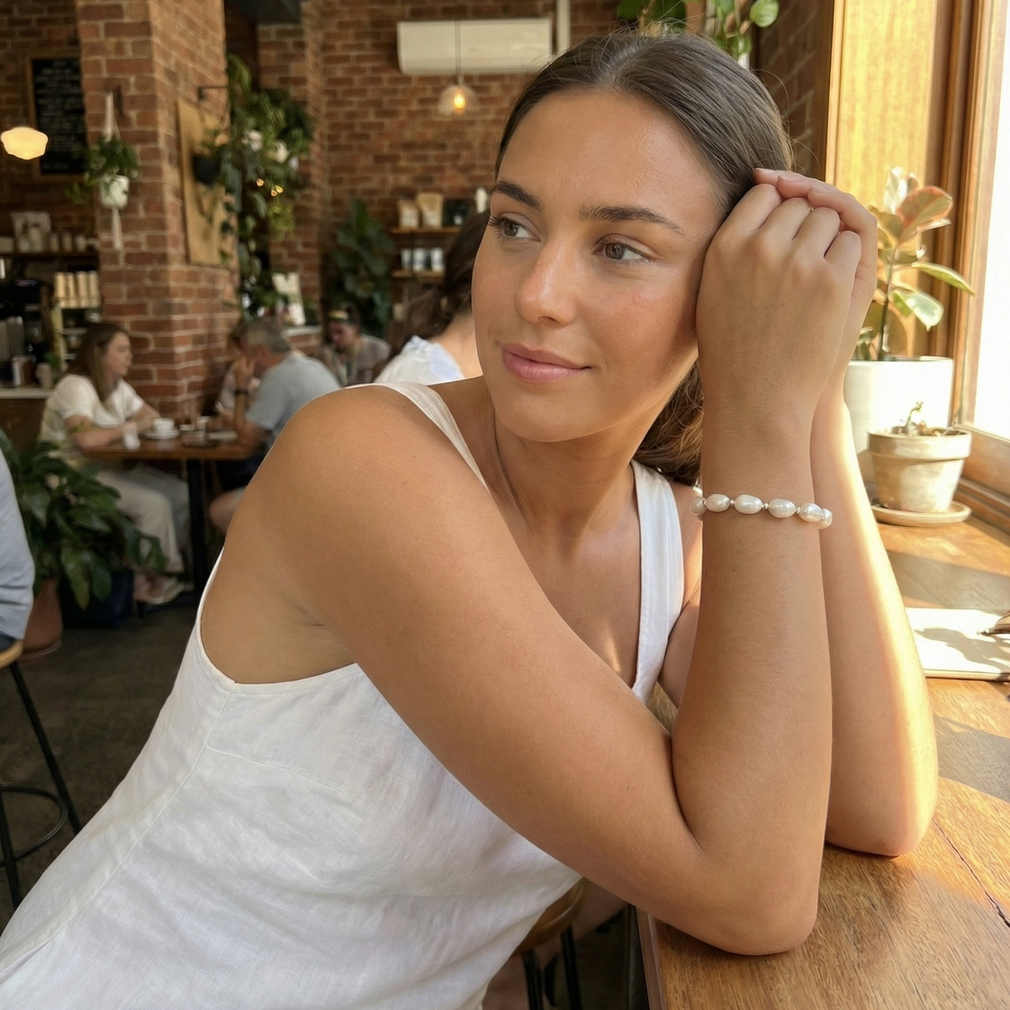 Baroque pearl sterling silver bracelet – everyday meaningful jewellery – MXW