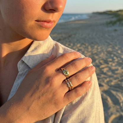 silver star ring with gemstone, celestial jewellery, mxw jewellery product