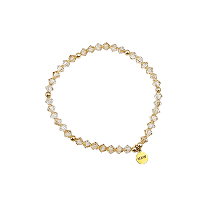Champagne Crystal & Gold Bracelet