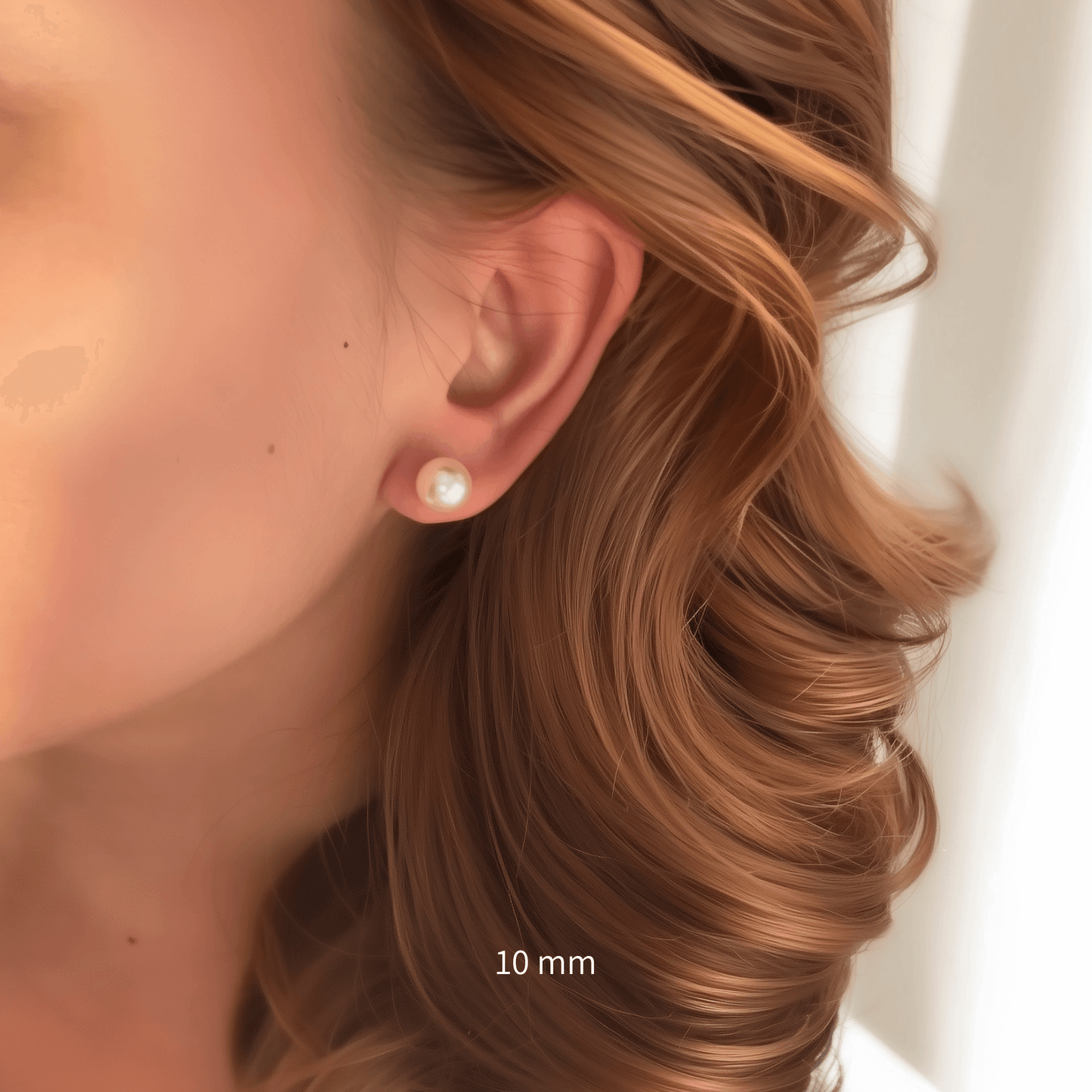 Swarovski pearl stud earrings in cream white, silver grey, and Tahitian black with gold-plated and sterling silver posts – handmade, high-quality, and available in 6mm, 8mm, 10mm sizes.