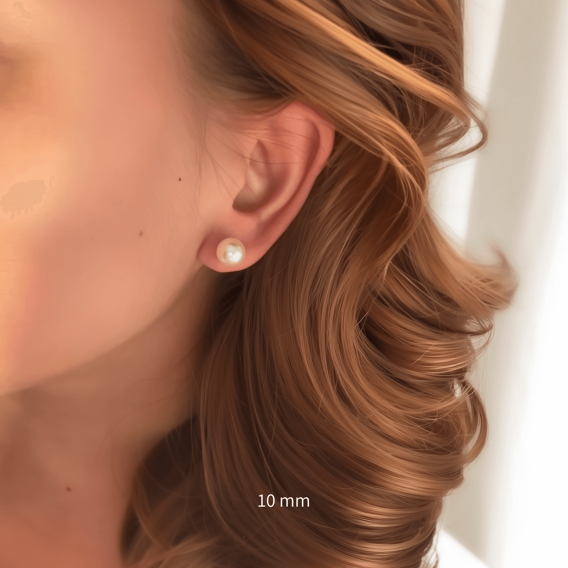 Swarovski pearl stud earrings in cream white, silver grey, and Tahitian black with gold-plated and sterling silver posts – handmade, high-quality, and available in 6mm, 8mm, 10mm sizes.