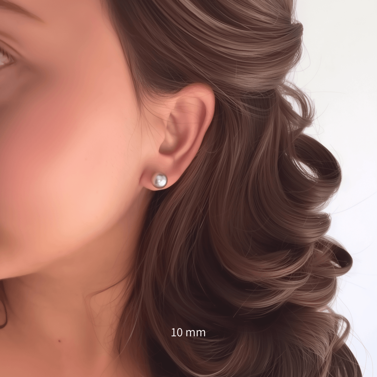 Swarovski pearl stud earrings in cream white, silver grey, and Tahitian black with gold-plated and sterling silver posts – handmade, high-quality, and available in 6mm, 8mm, 10mm sizes.