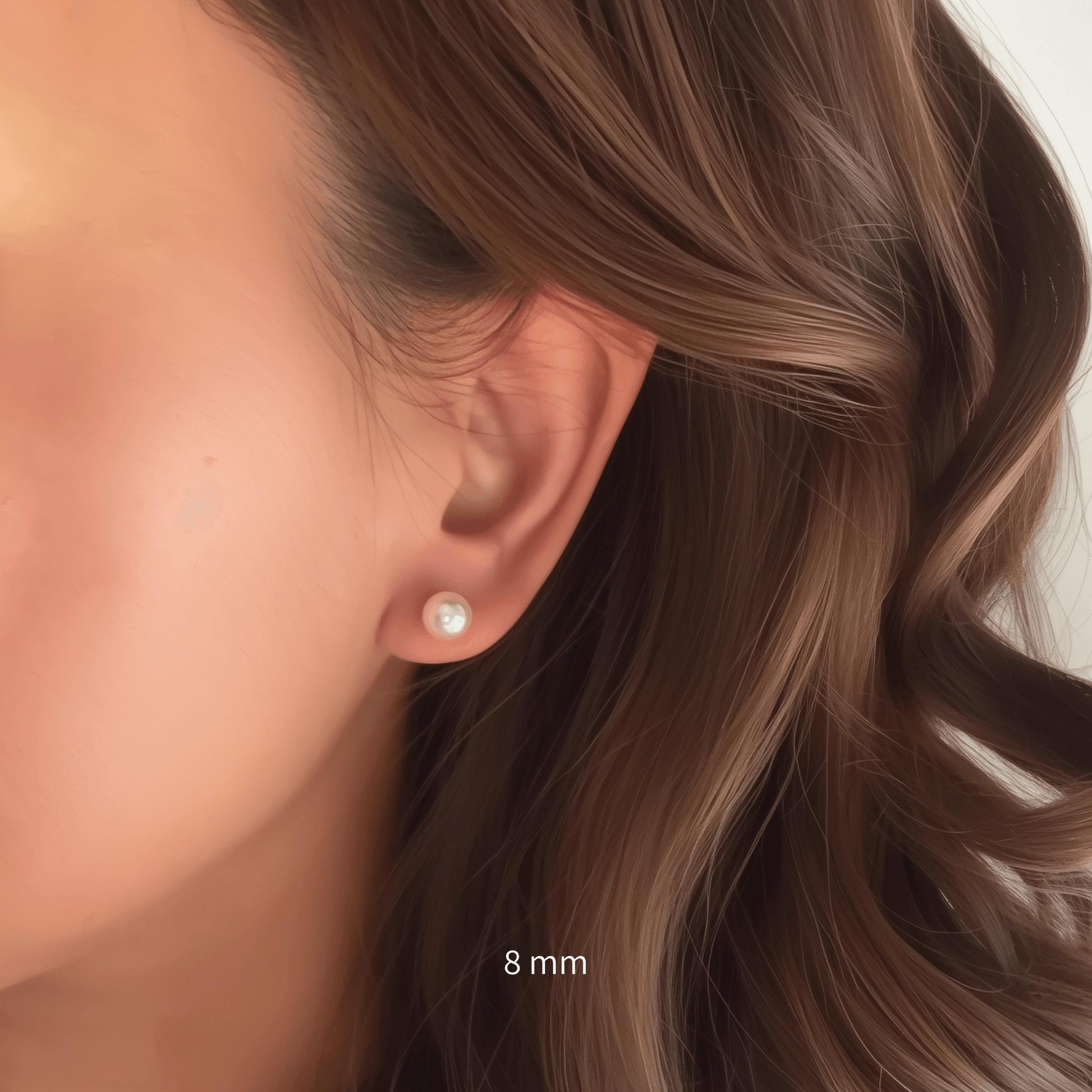 Swarovski pearl stud earrings in cream white, silver grey, and Tahitian black with gold-plated and sterling silver posts – handmade, high-quality, and available in 6mm, 8mm, 10mm sizes.
