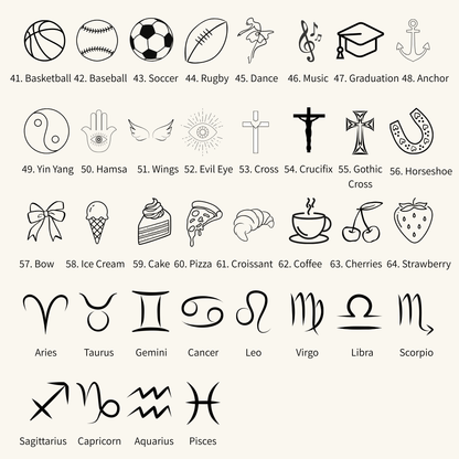 mxw jewellery engrave symbols & zodiac