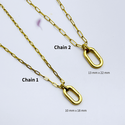 Design your own openable link gold charm necklace with 600+ mix-and-match charms on waterproof 18K PVD gold chain