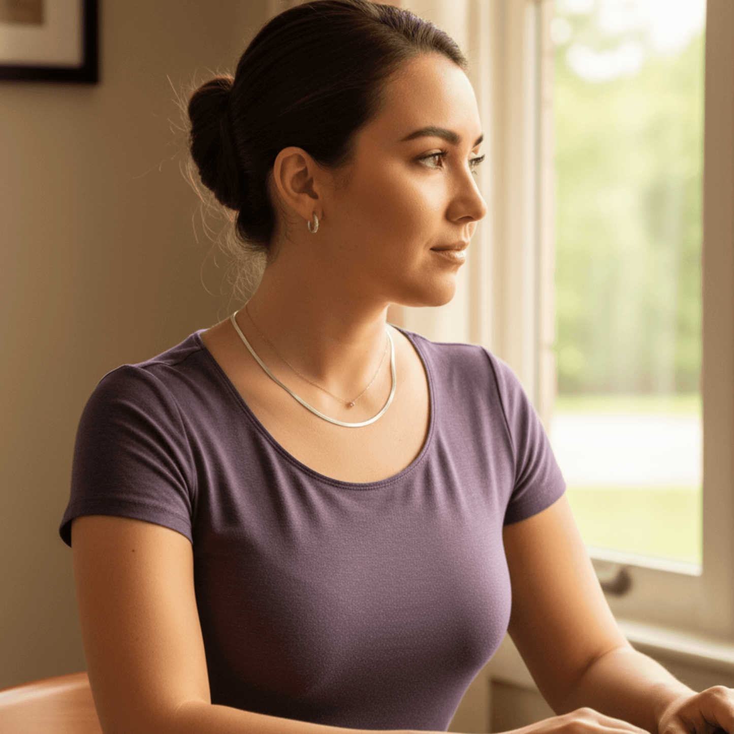 Dainty gold birthstone necklace with sparkling Swarovski element, minimalist and elegant design for everyday wear