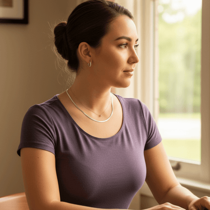 Dainty gold birthstone necklace with sparkling Swarovski element, minimalist and elegant design for everyday wear