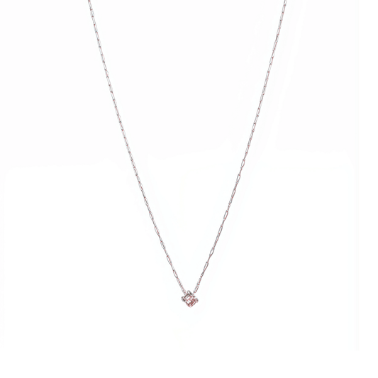 Dainty gold birthstone necklace with sparkling Swarovski element, minimalist and elegant design for everyday wear