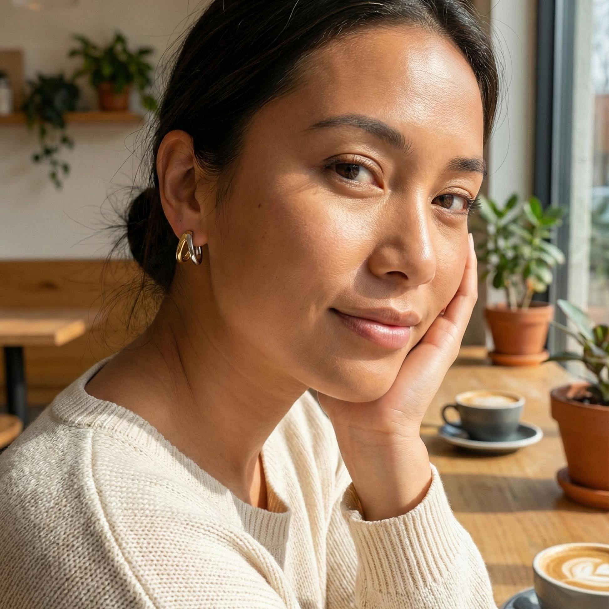 Dual-tone gold and silver huggie earrings with polished modern design