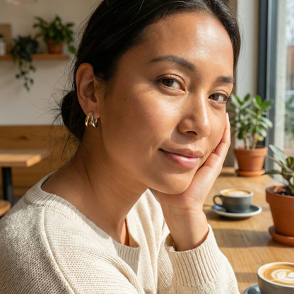 Dual-tone gold and silver huggie earrings with polished modern design