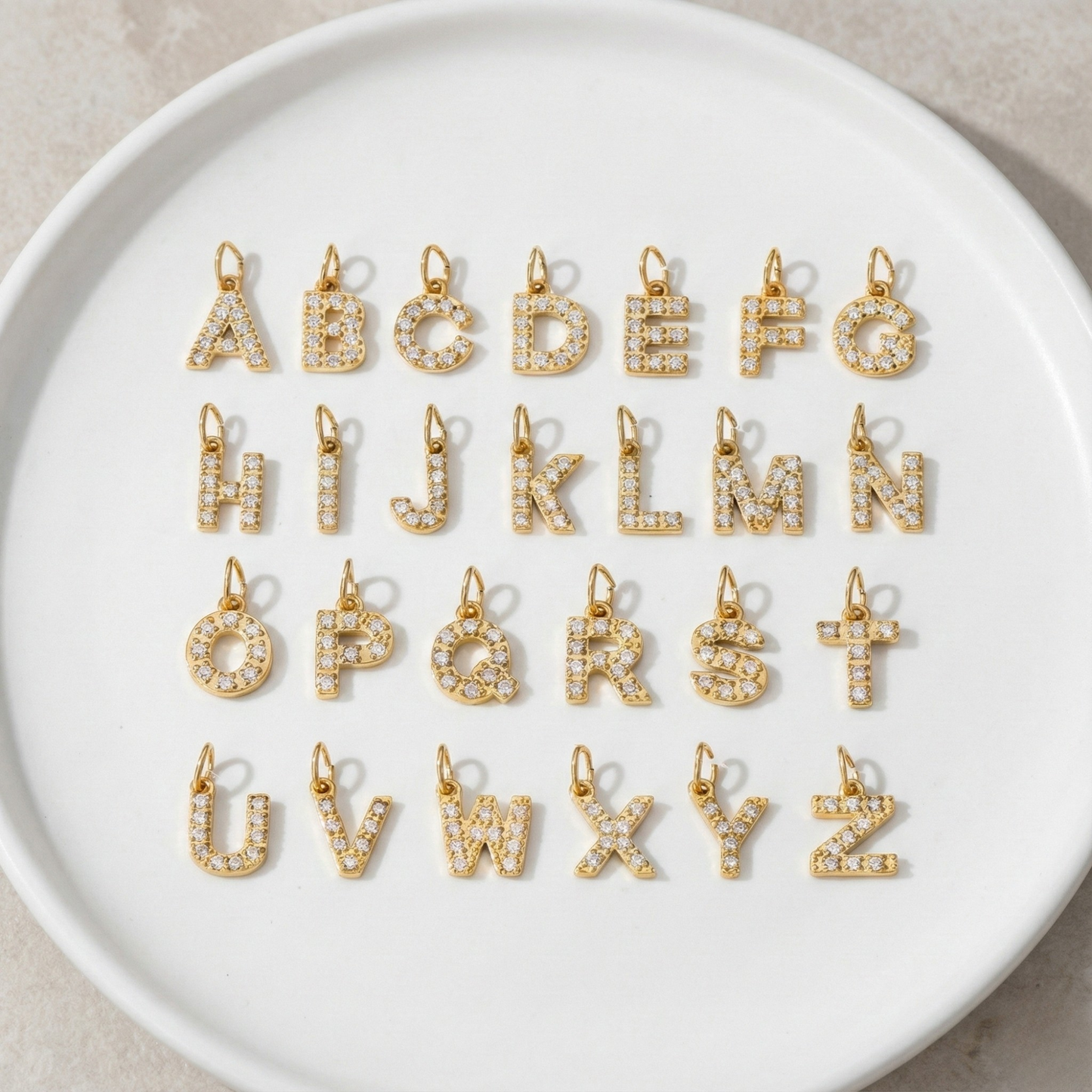 Faceted Aquamarine Initial Beaded Necklace – MXW Jewellery