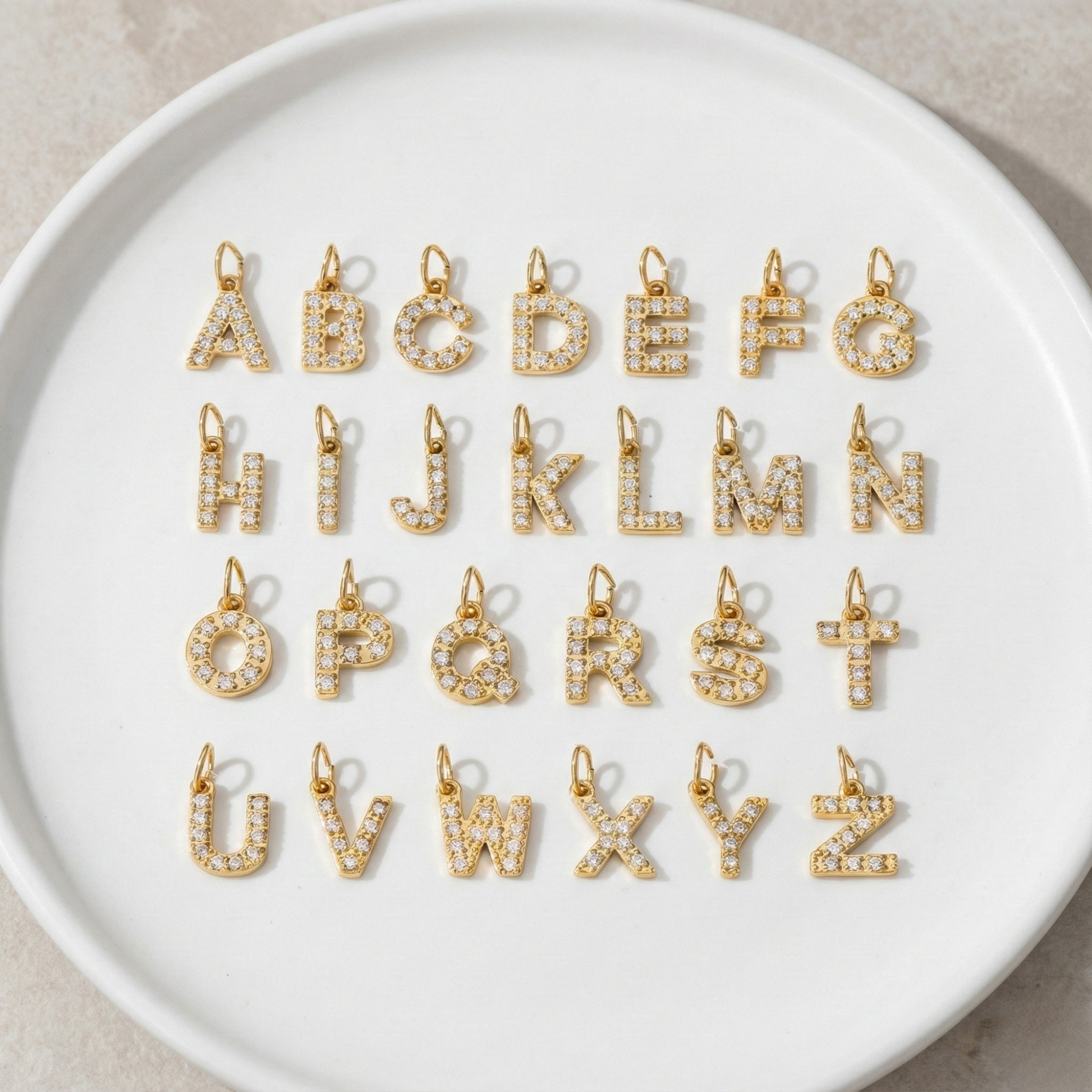 Faceted Aquamarine Initial Beaded Necklace – MXW Jewellery