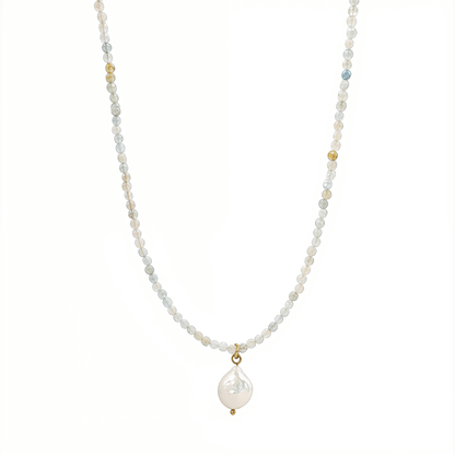 Faceted Morganite Baroque Pearl Necklace – MXW Jewellery