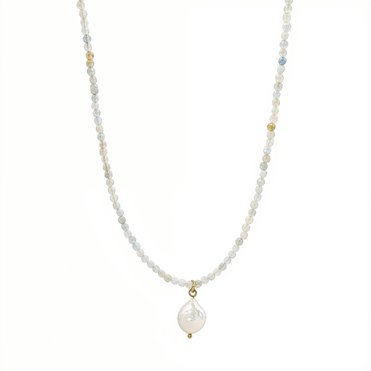 Faceted Morganite Baroque Pearl Necklace – MXW Jewellery