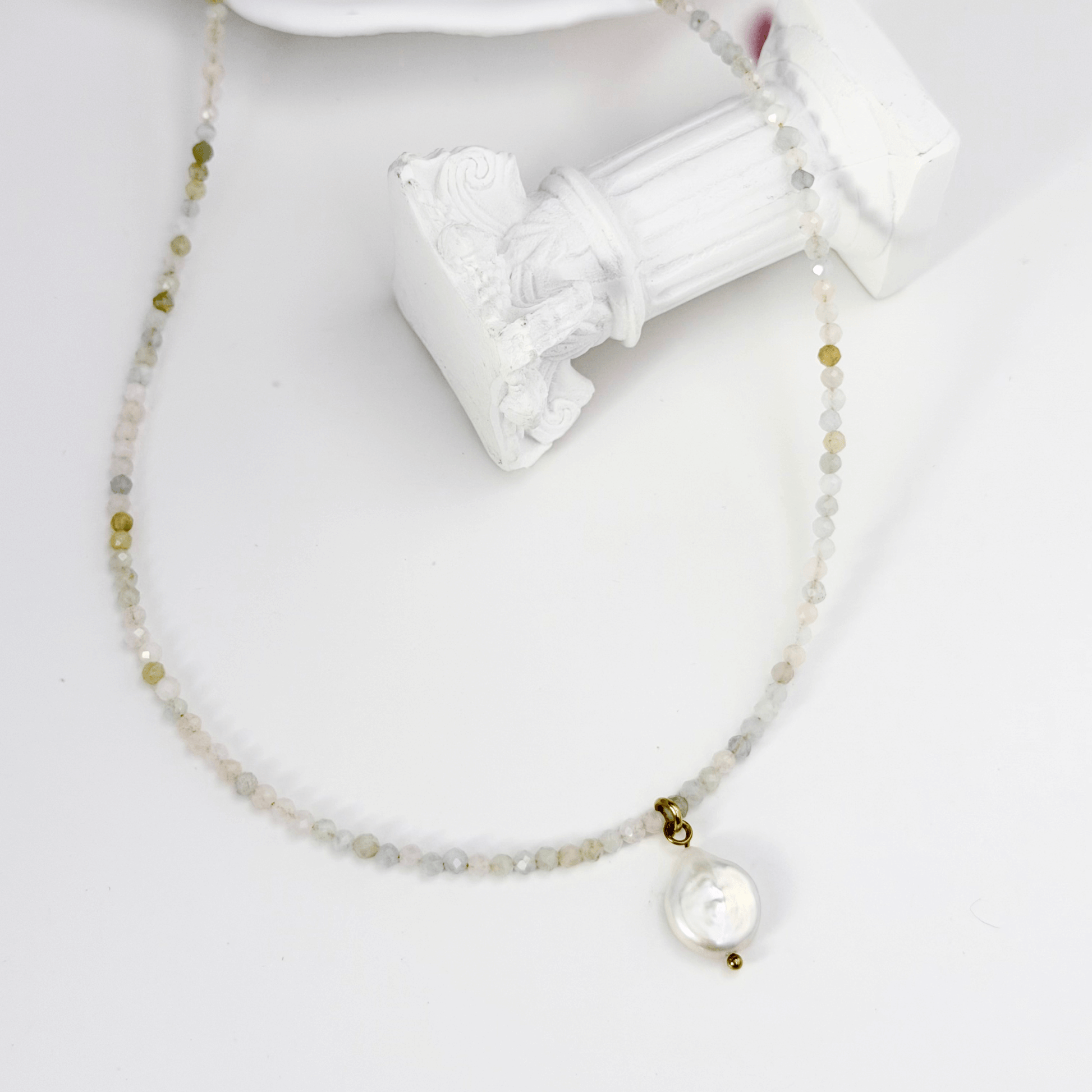 Faceted Morganite Baroque Pearl Necklace – MXW Jewellery
