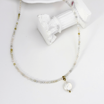 Faceted Morganite Baroque Pearl Necklace – MXW Jewellery