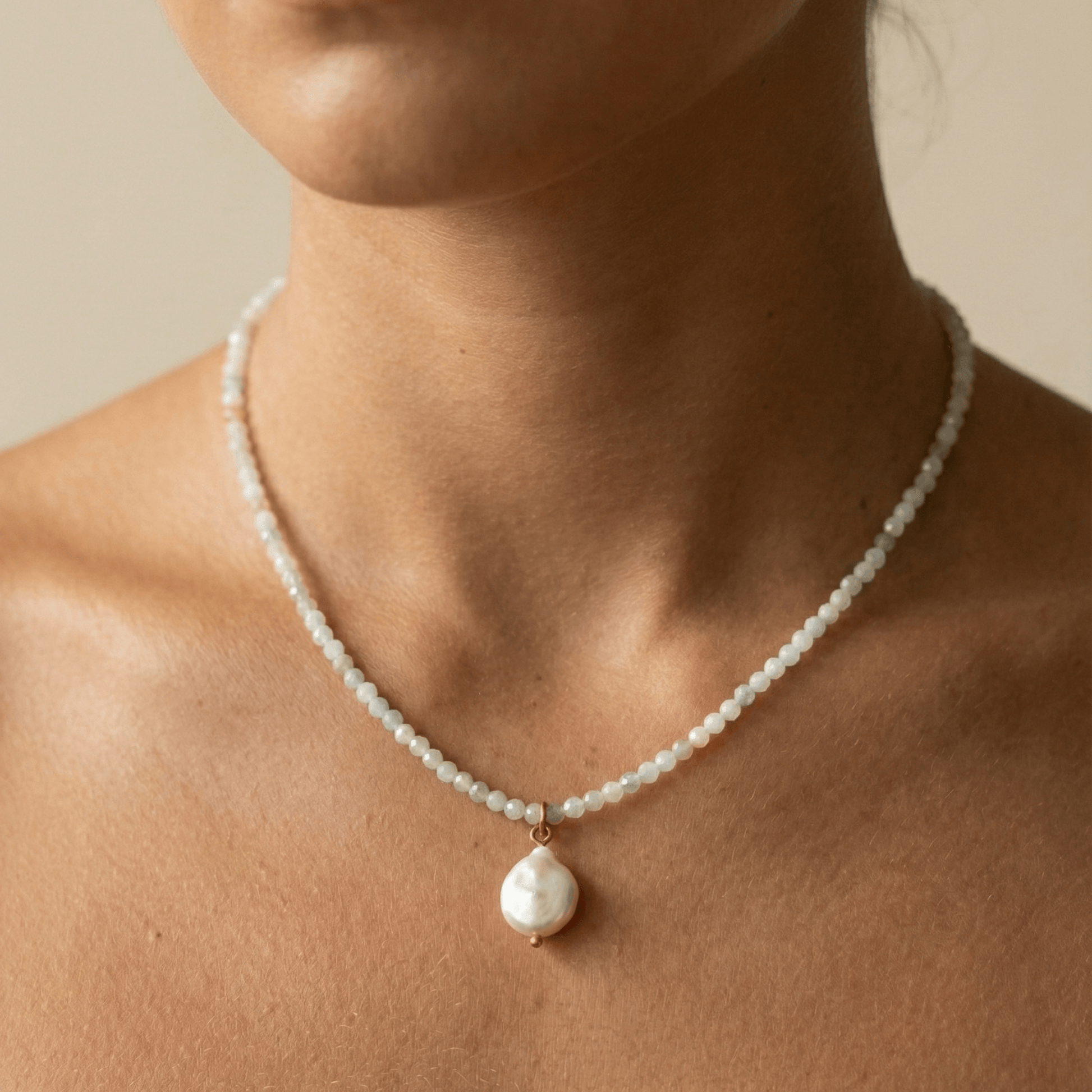 Faceted Morganite Baroque Pearl Necklace – MXW Jewellery