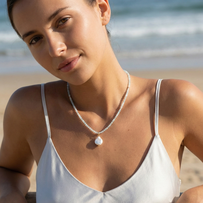 Faceted Morganite Baroque Pearl Necklace – MXW Jewellery