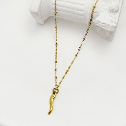 Gold Chilli Pendant Necklace – MXW Jewellery