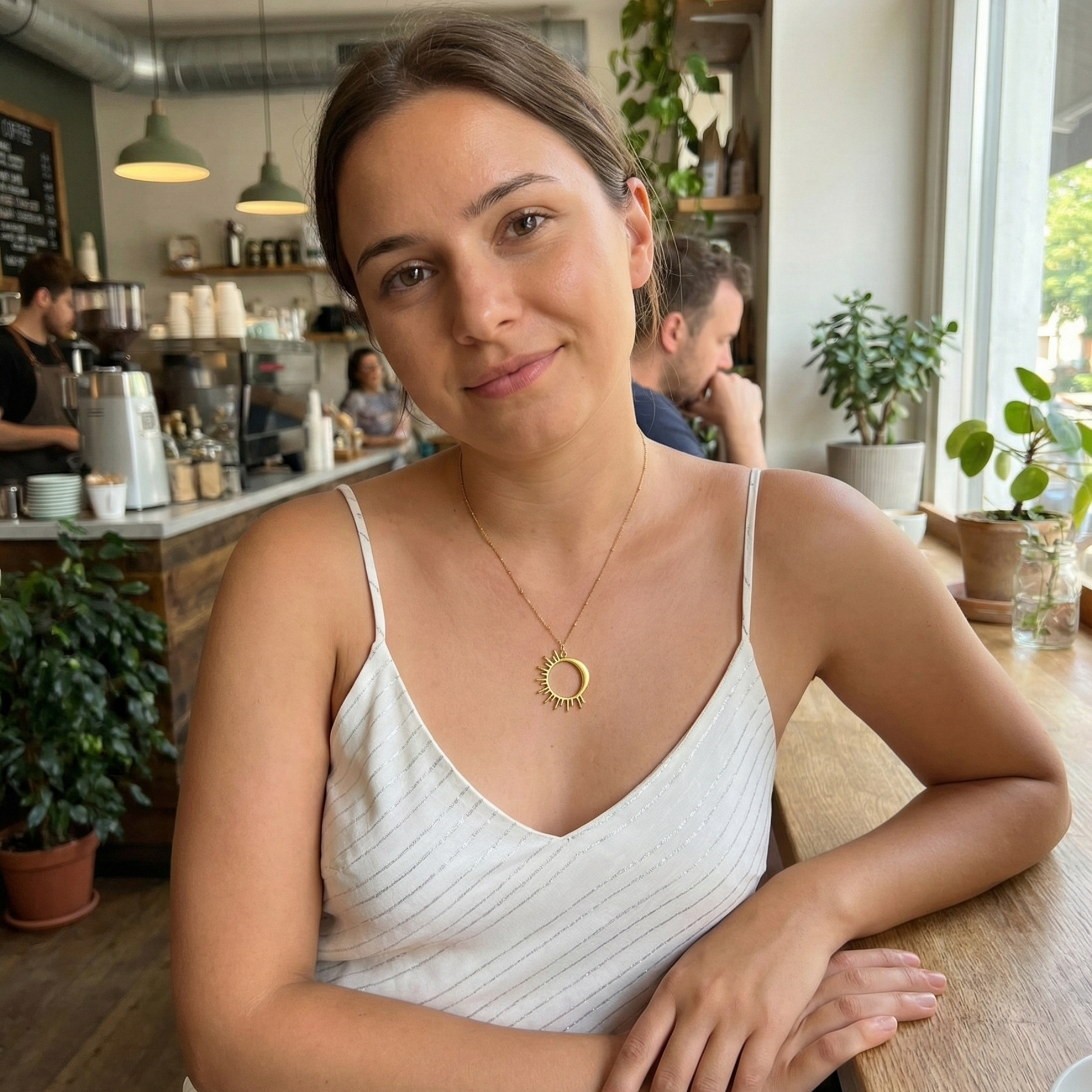 Gold Eclipse Sun Necklace – MXW Jewellery