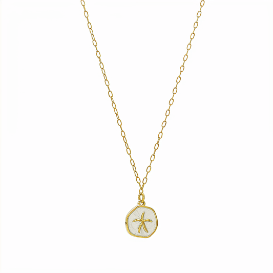 Gold Enamel Starfish Coin Necklace – MXW Jewellery