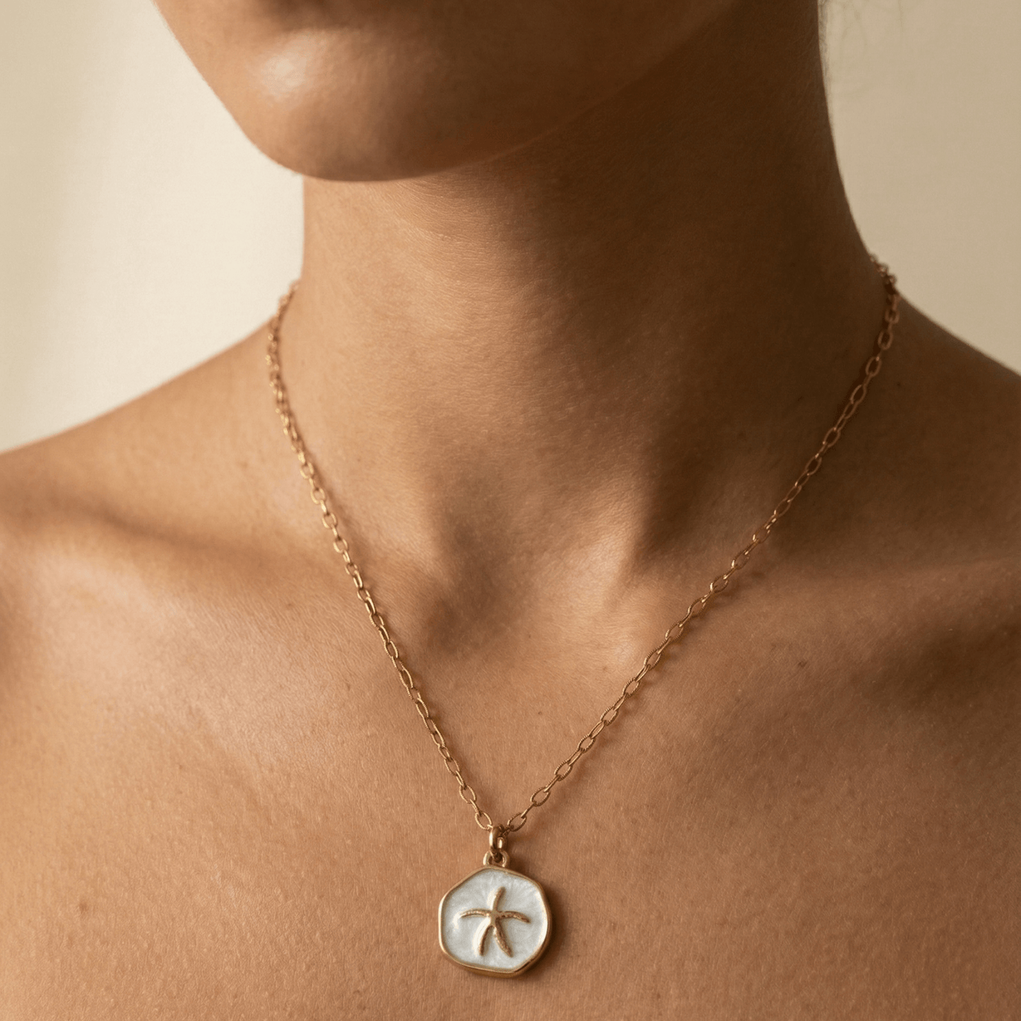 Gold Enamel Starfish Coin Necklace – MXW Jewellery
