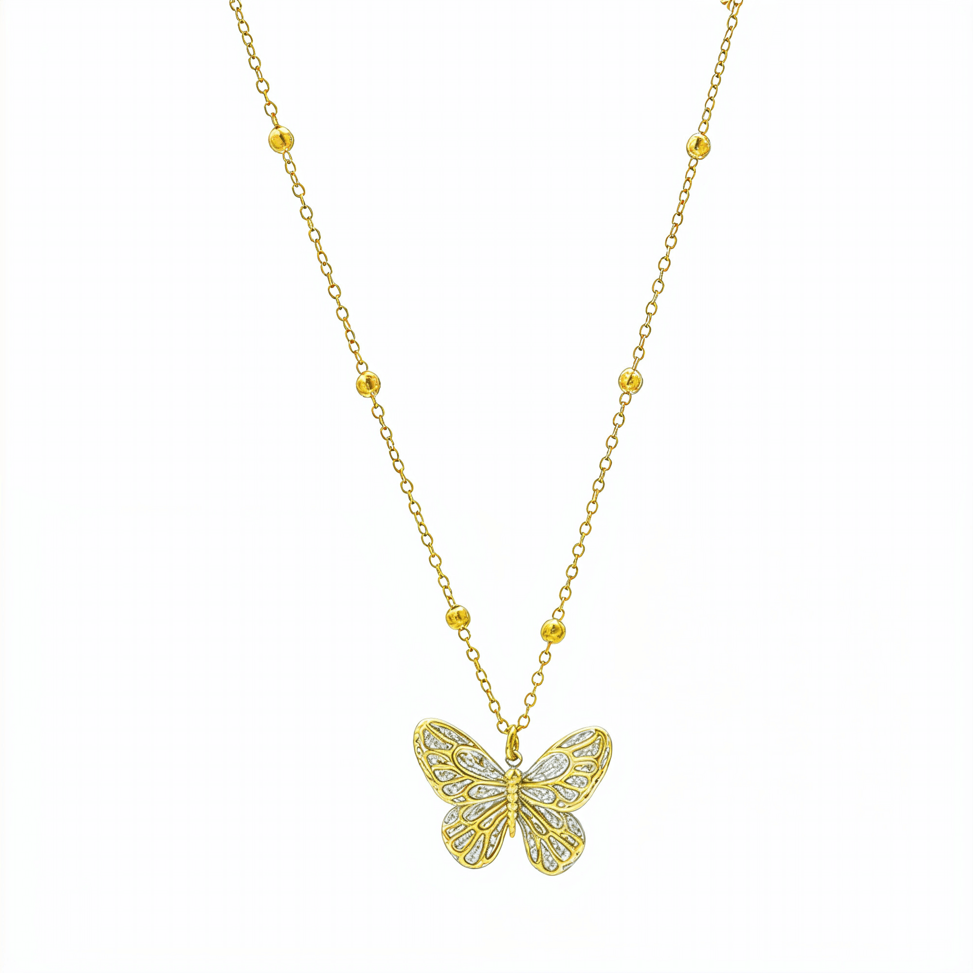 Gold Filigree Butterfly Necklace – MXW Jewellery