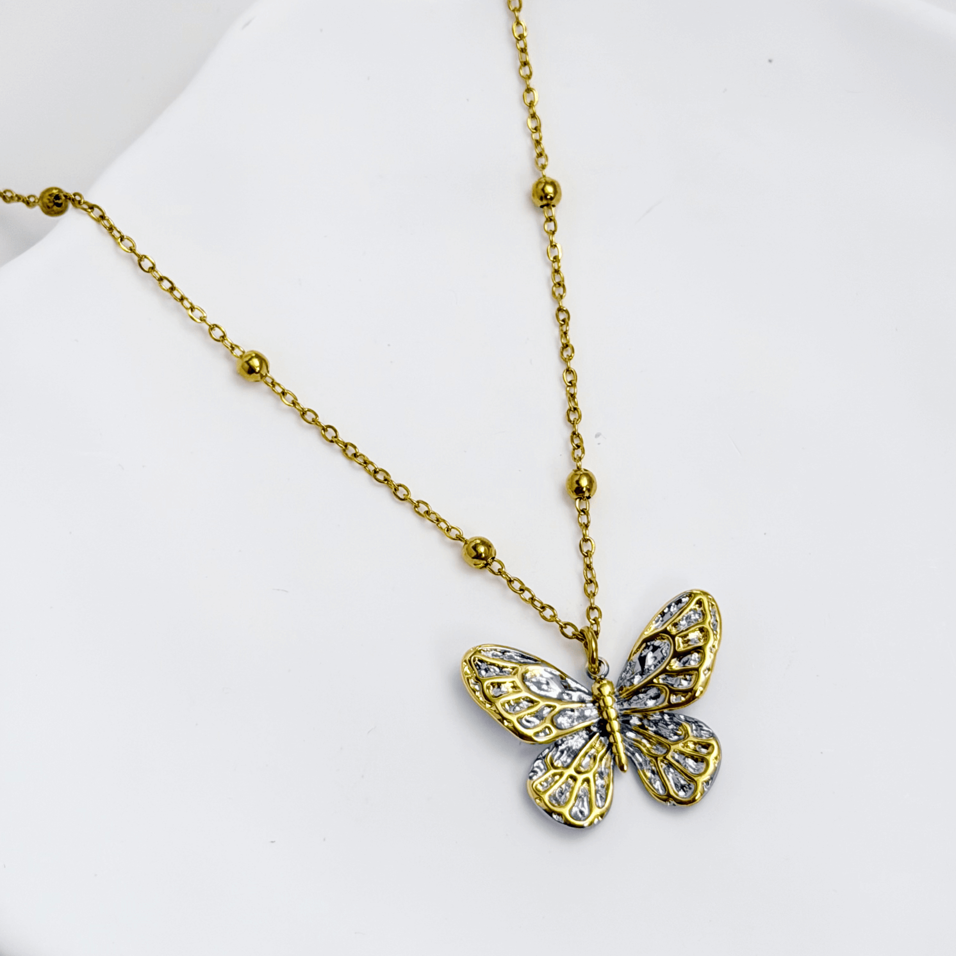 Gold Filigree Butterfly Necklace – MXW Jewellery